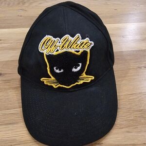 Off-White size-OS cat varsity baseball cap Black color